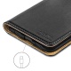 Coque Huawei P8 Lite 2017, HOOMIL Housse en Cuir Premium Flip Case Portefeuille Etui pour Huawei P8 Lite 2017 (H3175, Noir)