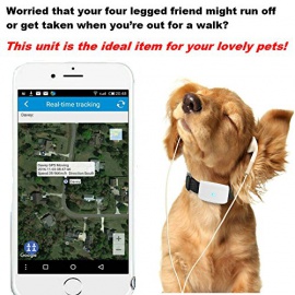 GPS tracker chat chien TKSTAR Mini traceurs GPS anti-perte suivi en temps réel pour petit chat chien enfants parents avec un col