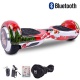 Cool&Fun Self Balance Scooter 6,5 pouces Smart Skateboard Auto Électrique Gyropode de Boutique GyroGeek( Rouge, Motif Bonheur )