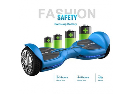 EVERCROSS Q3 Hoverboard électrique 6,5" Skateboard électrique Gyropode Certifié Norme UL2272 (Bleu)