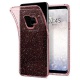 Spigen Coque Samsung Galaxy S9, [Liquid Crystal Glitter] TRANSPARENTE SOUPLE SILICONE PAILLETTE [Rose Quartz] Coque Housse Etui 