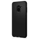 Spigen Coque Samsung Galaxy A8 2018, [Liquid Air] Souple, Noir Matte, Silicone, Protection Fine, Coque Housse Etui pour Samsung 