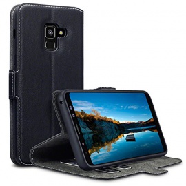 TERRAPIN Coque Cuir Galaxy A8 2018, Étui Housse en Cuir Ultra-mince Avec La Fonction Stand pour Samsung Galaxy A8 2018 Étui - No