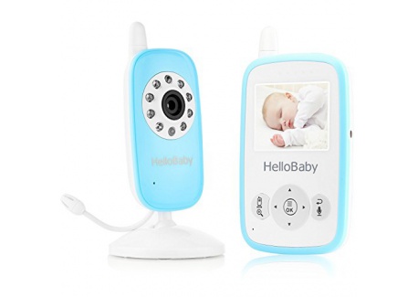 HelloBaby HB24 Moniteur Vidéo Sans fil Avec Appareil Photo Numérique, Surveillance de la Température de Vision Nocturne et Sy