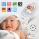 FLOUREON Moniteur Bébé sans Fil 2.4GHz Babyphone Écran LCD 2.0 Pouces Babyphone avec Caméra Vision Nocturne Grand Angle de Vu