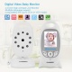 FLOUREON Moniteur Bébé sans Fil 2.4GHz Babyphone Écran LCD 2.0 Pouces Babyphone avec Caméra Vision Nocturne Grand Angle de Vu