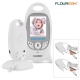 FLOUREON Moniteur Bébé sans Fil 2.4GHz Babyphone Écran LCD 2.0 Pouces Babyphone avec Caméra Vision Nocturne Grand Angle de Vu