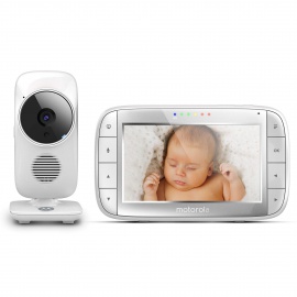 Motorola MBP 48 - Babyphone vidéo avec grand écran 5.0", éco mode, vision nocturne et capteur de la température ambiante, cou