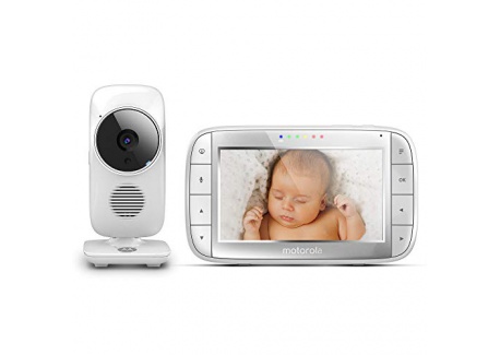 Motorola MBP 48 - Babyphone vidéo avec grand écran 5.0", éco mode, vision nocturne et capteur de la température ambiante, cou