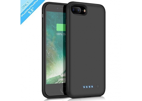 Trswyop Coque Batterie pour iPhone 6 Plus/ 6s Plus/ 7 Plus/ 8 Plus, 8500mAh Chargeur Portable Batterie Externe Puissante Rech