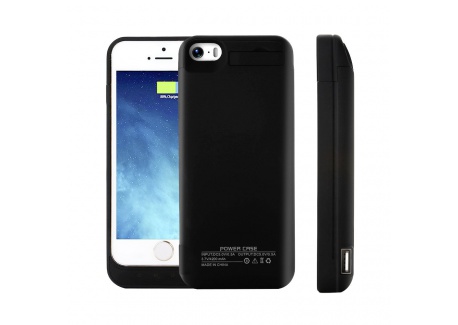 himaly Coque Batterie pour iPhone 5 5S 5C Se 4200mAh Coques dalimentation Externe de Secours Rechargeable avec Support Noir 