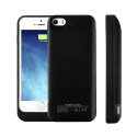 Coque Batterie iPhone 5 5S 5C Se 4200mAh Coques dalimentation Externe de Secours Rechargeable avec Support Noir 