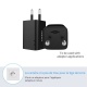 Mini Caméra 1080P HD, Caméra de Surveillance Chargeur USB, Caméra Espion Portable Caméra de Sécurité WiFi Petite Caméra Détec