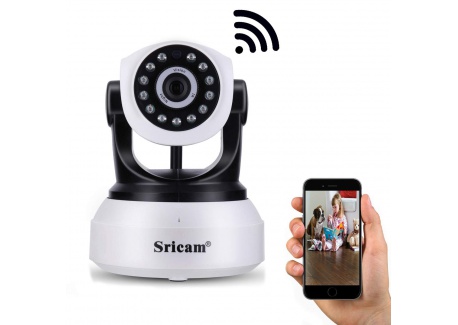 Caméra IP Surveillance WiFi Intérieur sans Fil 720P Caméra Bébé avec Vision Nocturne et Détection de Mouvement