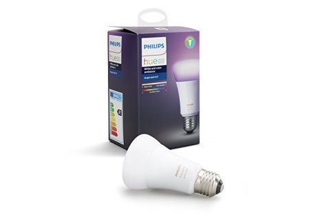 Philips Hue Kit de démarrage White and Color Ambiance 3 x E27 10 W [pont et interrupteur avec variateur inclus] - Fonctionne 