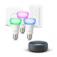 Philips Hue Kit de démarrage White and Color Ambiance 3 x E27 10 W [pont et interrupteur avec variateur inclus] - Fonctionne 