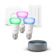 Philips Hue Kit de démarrage White and Color Ambiance 3 x E27 10 W [pont et interrupteur avec variateur inclus] - Fonctionne 