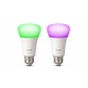 Philips Hue Kit de démarrage White and Color Ambiance 3 x E27 10 W [pont et interrupteur avec variateur inclus] - Fonctionne 