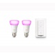 Philips Hue Kit de démarrage White and Color Ambiance 3 x E27 10 W [pont et interrupteur avec variateur inclus] - Fonctionne 