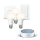 Philips Hue Kit de Démarrage Blanc avec 2 x E27 9 W [pont inclus] - Fonctionne avec Alexa