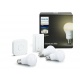 Philips Hue Kit de Démarrage Blanc avec 2 x E27 9 W [pont inclus] - Fonctionne avec Alexa